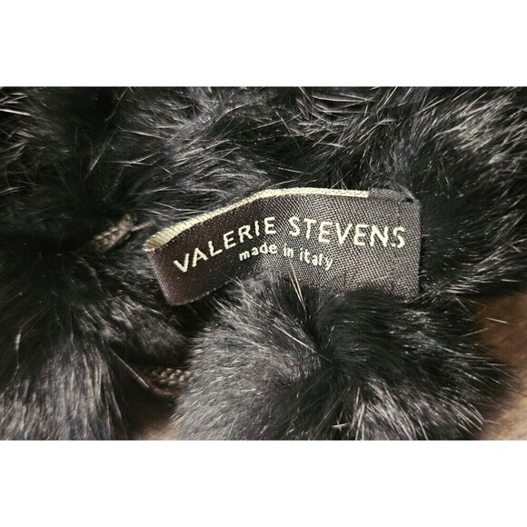 Valerie Stevens Pom Pom Scarf Rabbit Fur Made in Italy - Picture 6 of 6